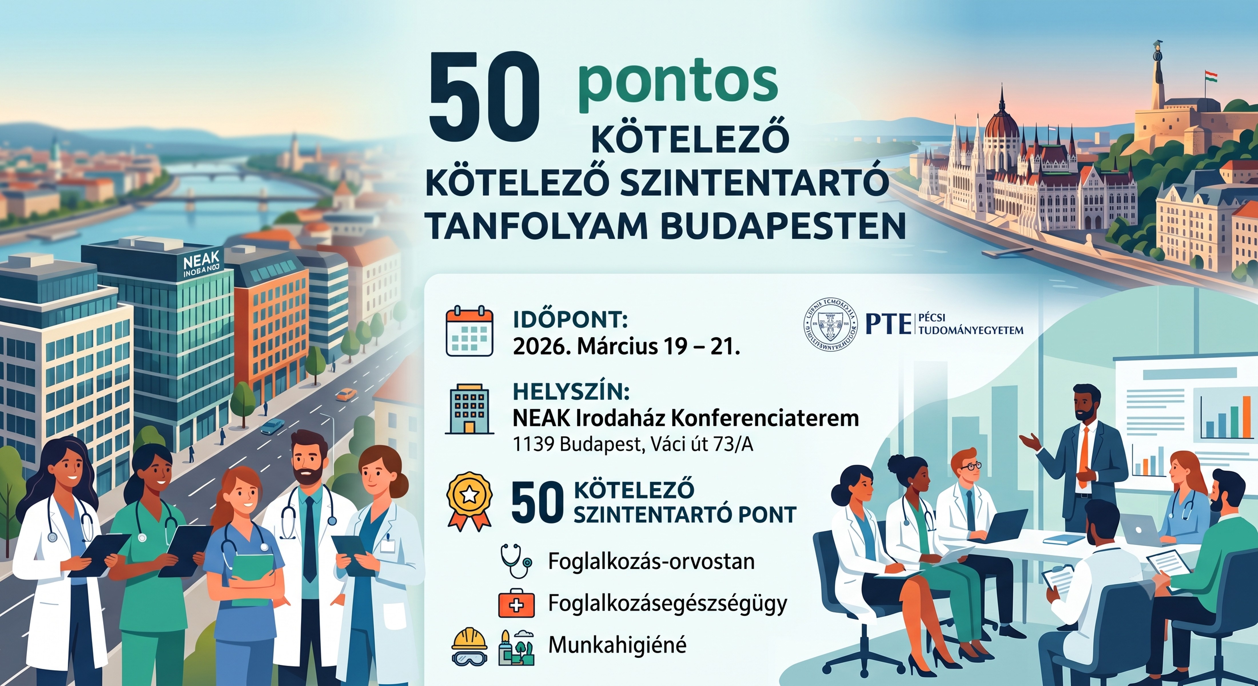 50 pontos kötelező szintentartó tanfolyam Budapesten